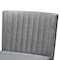 Baxton Studio Alvis MidCentury Modern Grey Velvet Upholstered and Walnut Brown Finished Wood Dining Chair 214-11959-ZORO - alternate 3